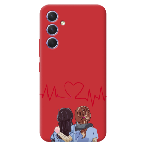 Samsung A56 Bro Red Colored Silicone TPU Θήκη