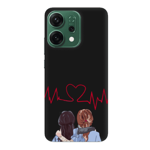 Oppo RENO 14 Bro Black Colored Silicone TPU Θήκη