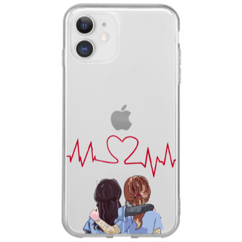 Apple iPhone 12 Mini Bro Transparent Silicone TPU Θήκη