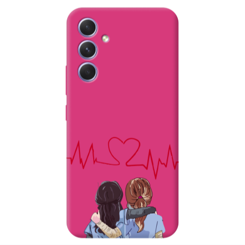 Samsung A54 Bro Fuchsia Colored Silicone TPU Θήκη