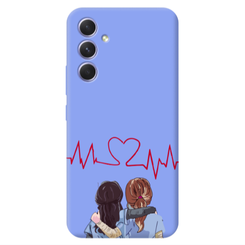 Samsung A54 Bro Light Purple Colored Silicone TPU Θήκη