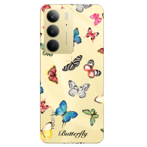 Realme C 75 Butterfly Mix Transparent Silicone TPU Θήκη