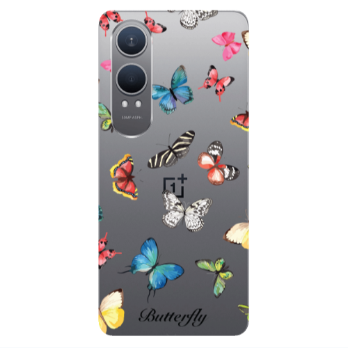 Oneplus Nord Ce 4 lite Butterfly Mix Transparent Silicone TPU Θήκη