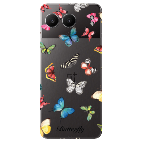 Oneplus Nord 4 Butterfly Mix Transparent Silicone TPU Θήκη