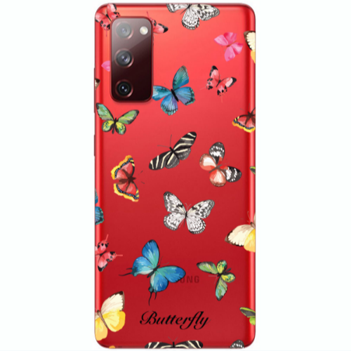 Samsung S20 FE Butterfly Mix Transparent Silicone TPU Θήκη