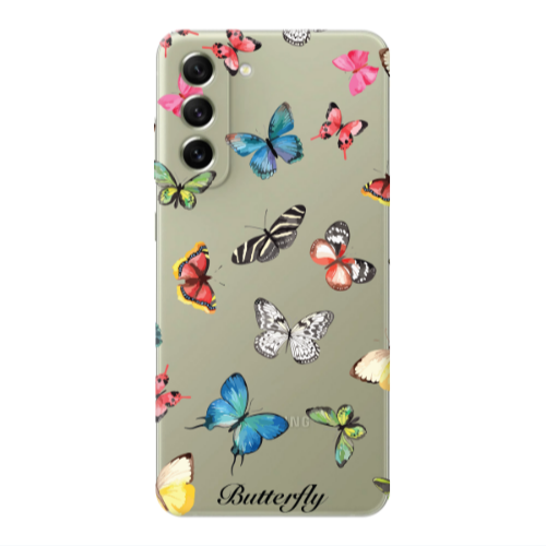 Samsung S22 Plus Butterfly Mix Transparent Silicone TPU Θήκη