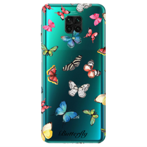 Xiaomi Redmi Note 9S Butterfly Mix Transparent Silicone TPU Θήκη