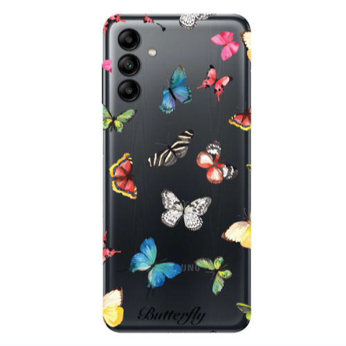 Samsung A13 5G Butterfly Mix Transparent Silicone TPU Θήκη