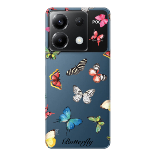 Xiaomi Poco X6 5G Butterfly Mix Transparent Silicone TPU Θήκη