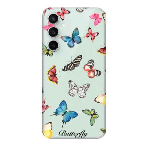 Samsung S24 Plus Butterfly Mix Transparent Silicone TPU Θήκη