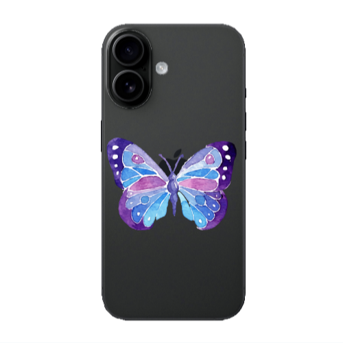 Apple Iphone 16 plus Big Butterfly Transparent Silicone TPU Θήκη