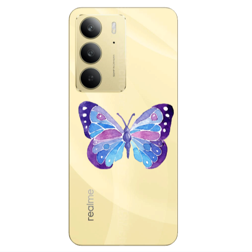 Realme C 75 Big Butterfly Transparent Silicone TPU Θήκη