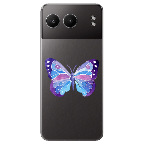 Oneplus Nord 4 Big Butterfly Transparent Silicone TPU Θήκη