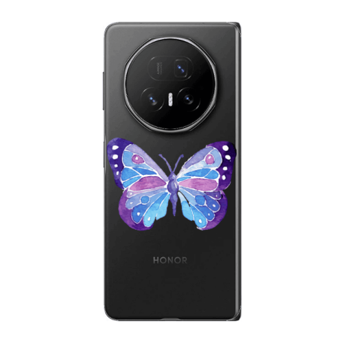Honor Magic V5 Big Butterfly Transparent Silicone TPU Θήκη