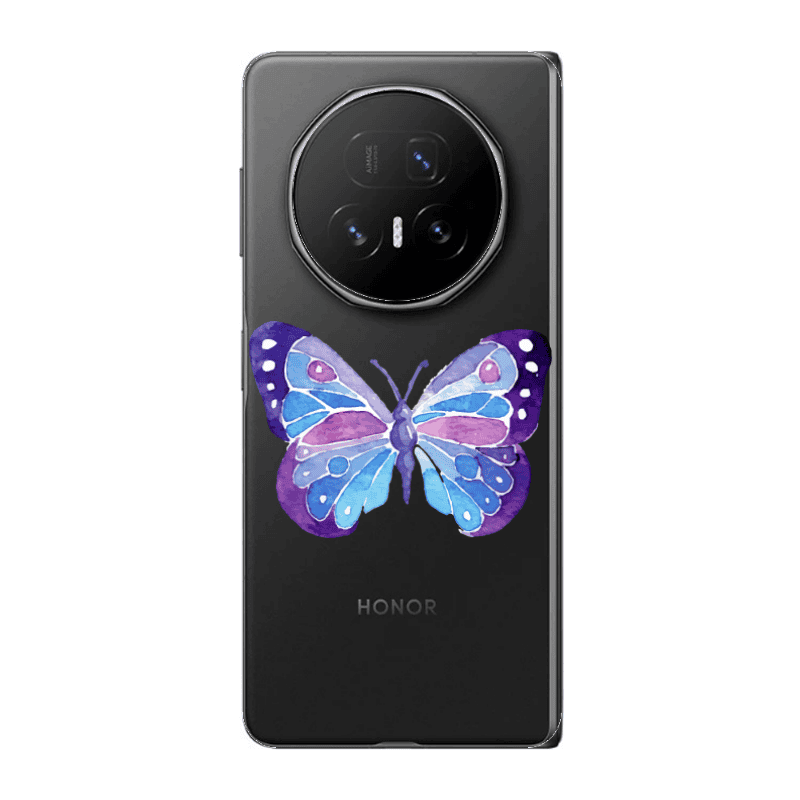 Honor Magic V5 Big Butterfly Transparent Silicone TPU Θήκη