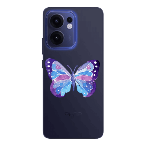 Oppo Reno13 FS Big Butterfly Transparent Silicone TPU Θήκη