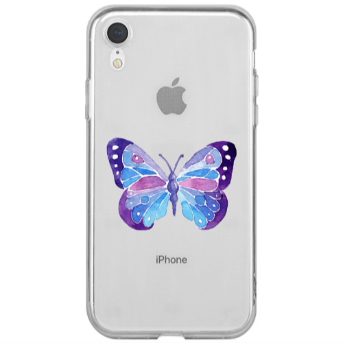 Apple iPhone Xr Big Butterfly Transparent Silicone TPU Θήκη