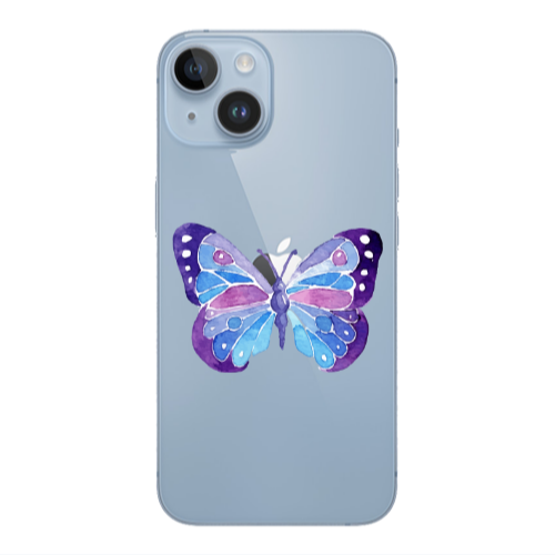 Apple iPhone 14 Plus Big Butterfly Transparent Silicone TPU Θήκη