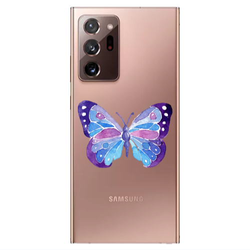 Samsung Note 20 Ultra Big Butterfly Transparent Silicone TPU Θήκη