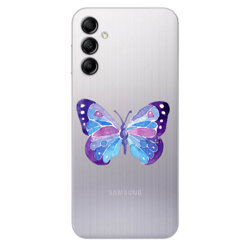 Samsung A24 Big Butterfly Transparent Silicone TPU Θήκη