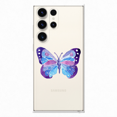 Samsung S23 Ultra Big Butterfly Transparent Silicone TPU Θήκη