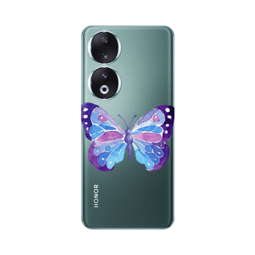 Honor 90 5G Big Butterfly Transparent Silicone TPU Θήκη