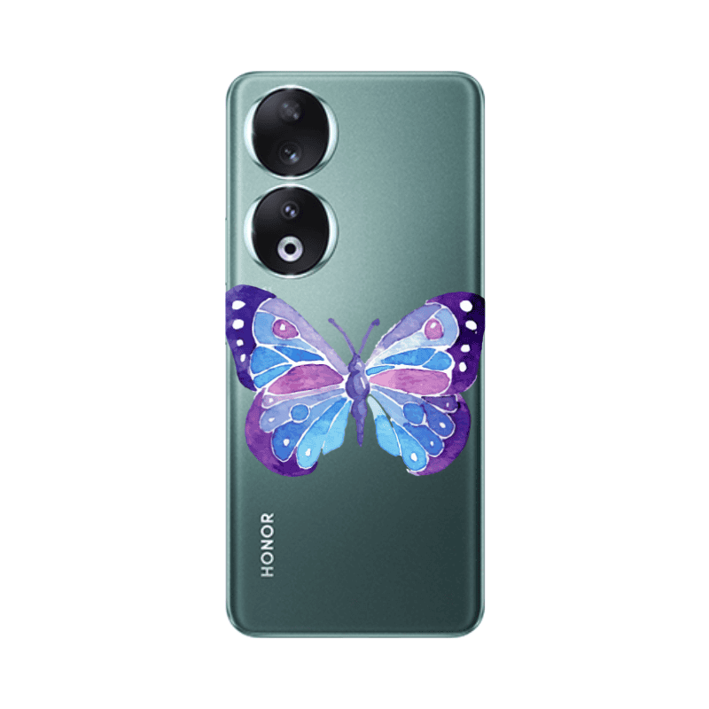 Honor 90 5G Big Butterfly Transparent Silicone TPU Θήκη