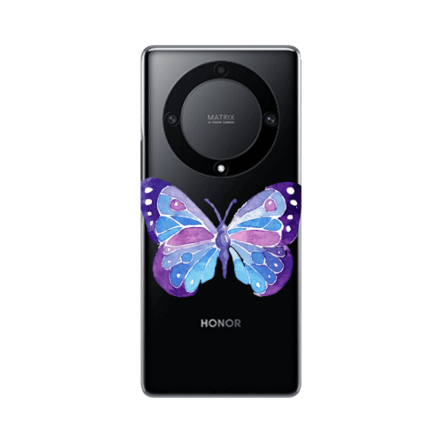 Honor Magic5 Lite 5G Big Butterfly Transparent Silicone TPU Θήκη