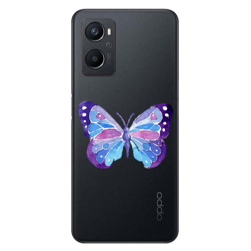 Oppo A 96 Big Butterfly Transparent Silicone TPU Θήκη