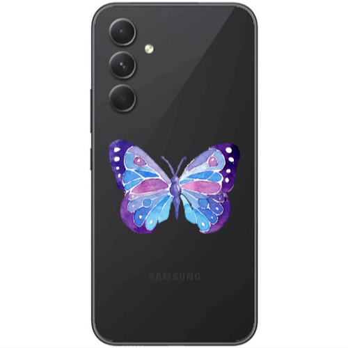 Samsung Galaxy A25 Big Butterfly Transparent Silicone TPU Θήκη