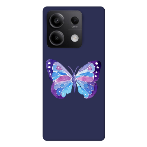 Xiaomi Redmi Note 13Pro 5G Big Butterfly Dark blue Colored Silicone TPU Θήκη