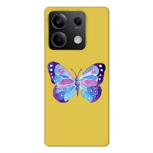 Xiaomi Redmi Note 13Pro 5G Big Butterfly Yellow Colored Silicone TPU Θήκη