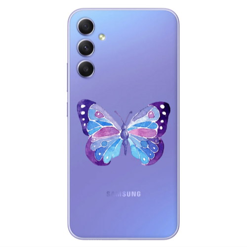 Samsung A25 Big Butterfly Transparent Silicone TPU Θήκη