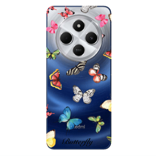 Xiaomi Redmi 14c Mixed Butterflys Transparent Silicone TPU Θήκη