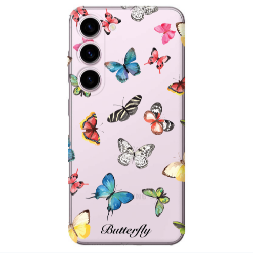 Samsung S23 Plus Mixed Butterflys Transparent Silicone TPU Θήκη