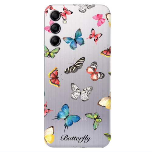 Samsung A24 Mixed Butterflys Transparent Silicone TPU Θήκη