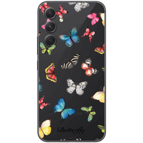 Samsung  Galaxy A05s Mixed Butterflys Transparent Silicone TPU Θήκη