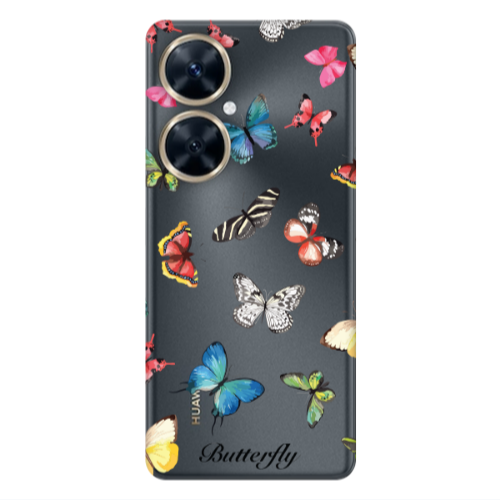 Huawei Nova 11i Mixed Butterflys Transparent Silicone TPU Θήκη