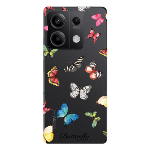 Xiaomi Redmi Note 13Pro 5G Mixed Butterflys Transparent Silicone TPU Θήκη