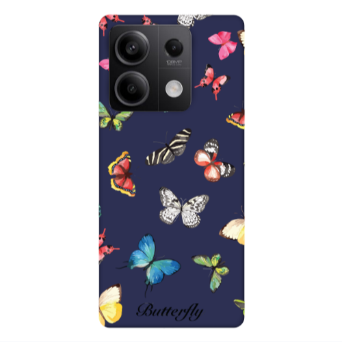 Xiaomi Redmi Note 13Pro 5G Mixed Butterflys Dark blue Colored Silicone TPU Θήκη