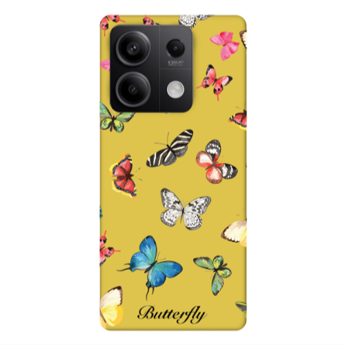 Xiaomi Redmi Note 13Pro 5G Mixed Butterflys Yellow Colored Silicone TPU Θήκη
