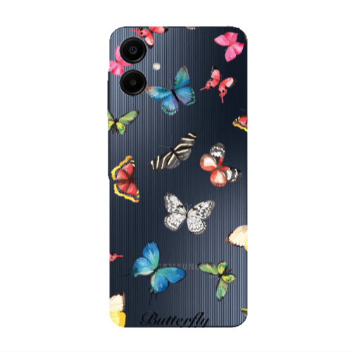 Samsung A06 Mixed Butterflys Transparent Silicone TPU Θήκη