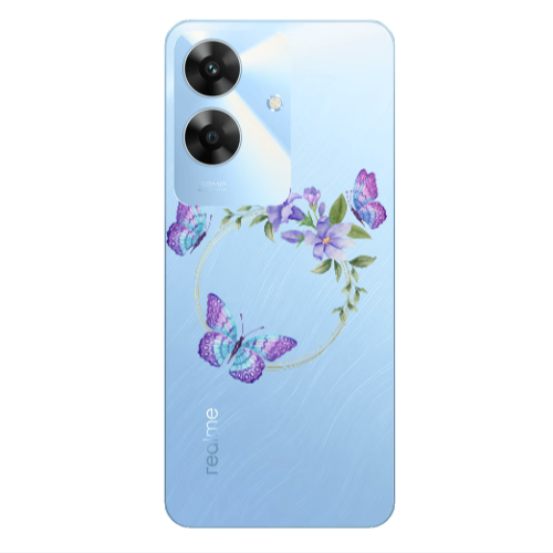 Realme Note 60 Butterfly on the ring Transparent Silicone TPU Θήκη