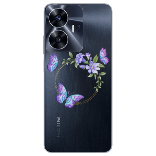 Realme Note 50 Butterfly on the ring Transparent Silicone TPU Θήκη