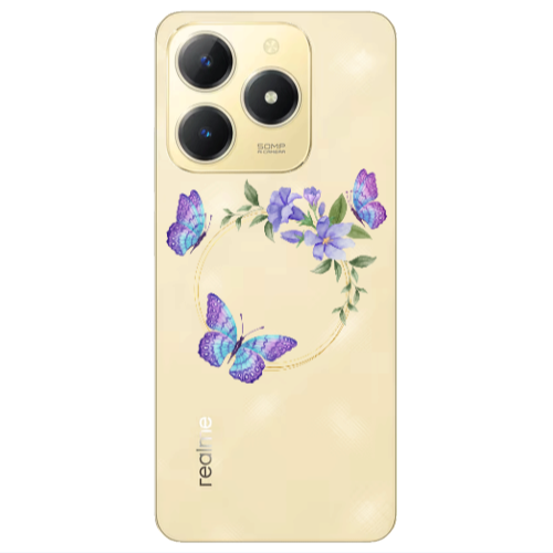 Realme C61 Butterfly on the ring Transparent Silicone TPU Θήκη