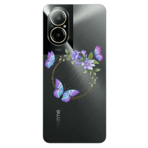Realme C67 Butterfly on the ring Transparent Silicone TPU Θήκη