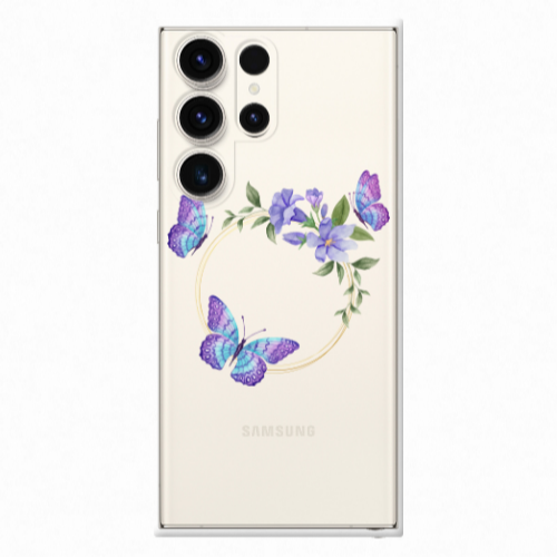 Samsung S25 Ultra Butterfly on the ring Transparent Silicone TPU Θήκη