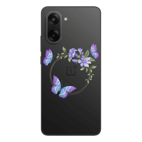 Oneplus Nord CE 5 Butterfly on the ring Transparent Silicone TPU Θήκη