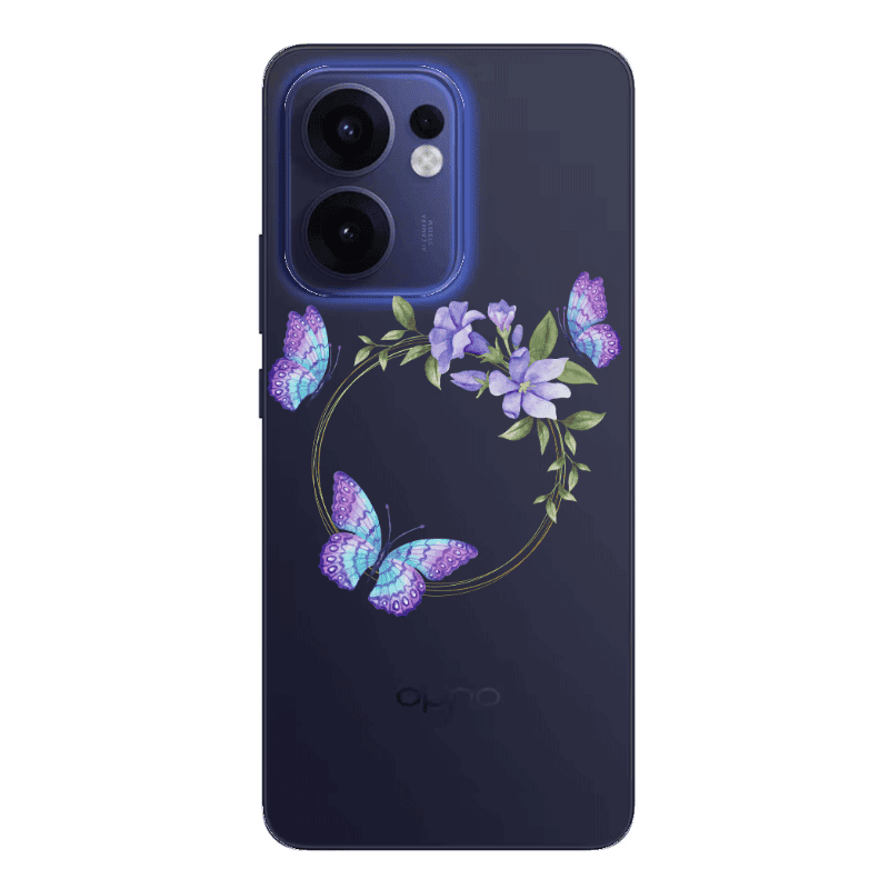 Oppo Reno 13 F Butterfly on the ring Transparent Silicone TPU Θήκη