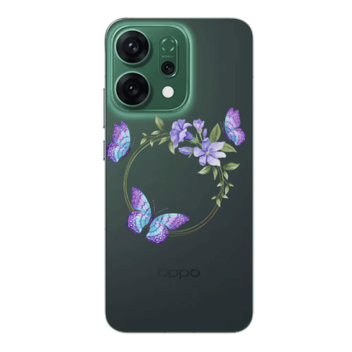 Oppo RENO 14 Butterfly on the ring Transparent Silicone TPU Θήκη